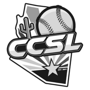 CSL logo featuring a baseball, starburst, and the letters CSL with EST. 1994